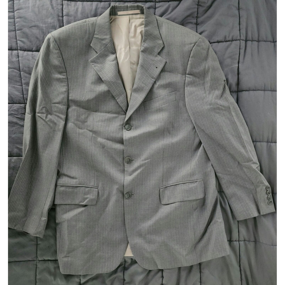 Dino Salvatore Men's Gray 100% Pure Wool Suit Coat Blazer 40R